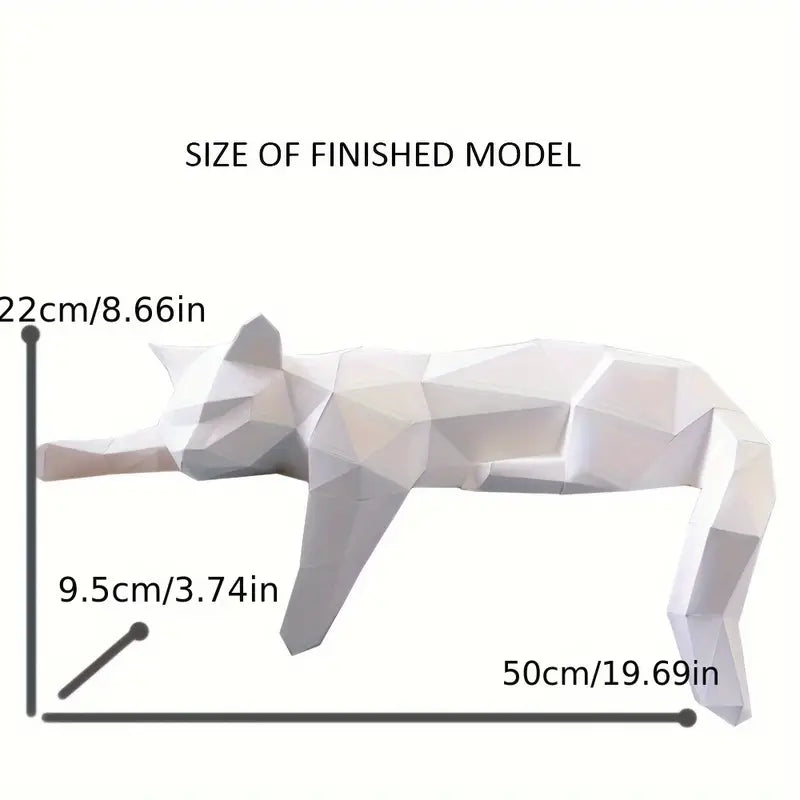 Polygon Katzenfigur aus Papier