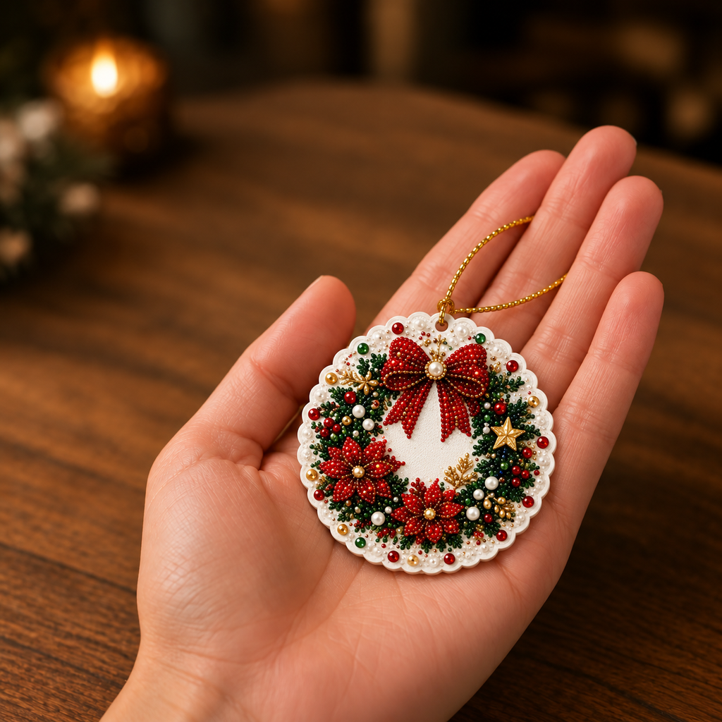 Diamond Painting Weihnachtsanhänger Set 6-teilig