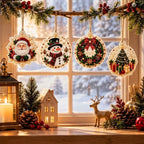 Diamond Painting Weihnachtsanhänger Set – 6-teilig