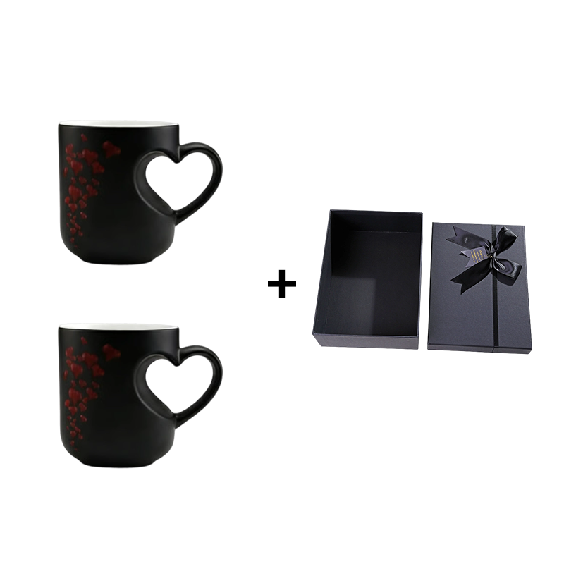 Wärmeaktivierte Herz-Tasse mit Farbwechsel – 400 ml