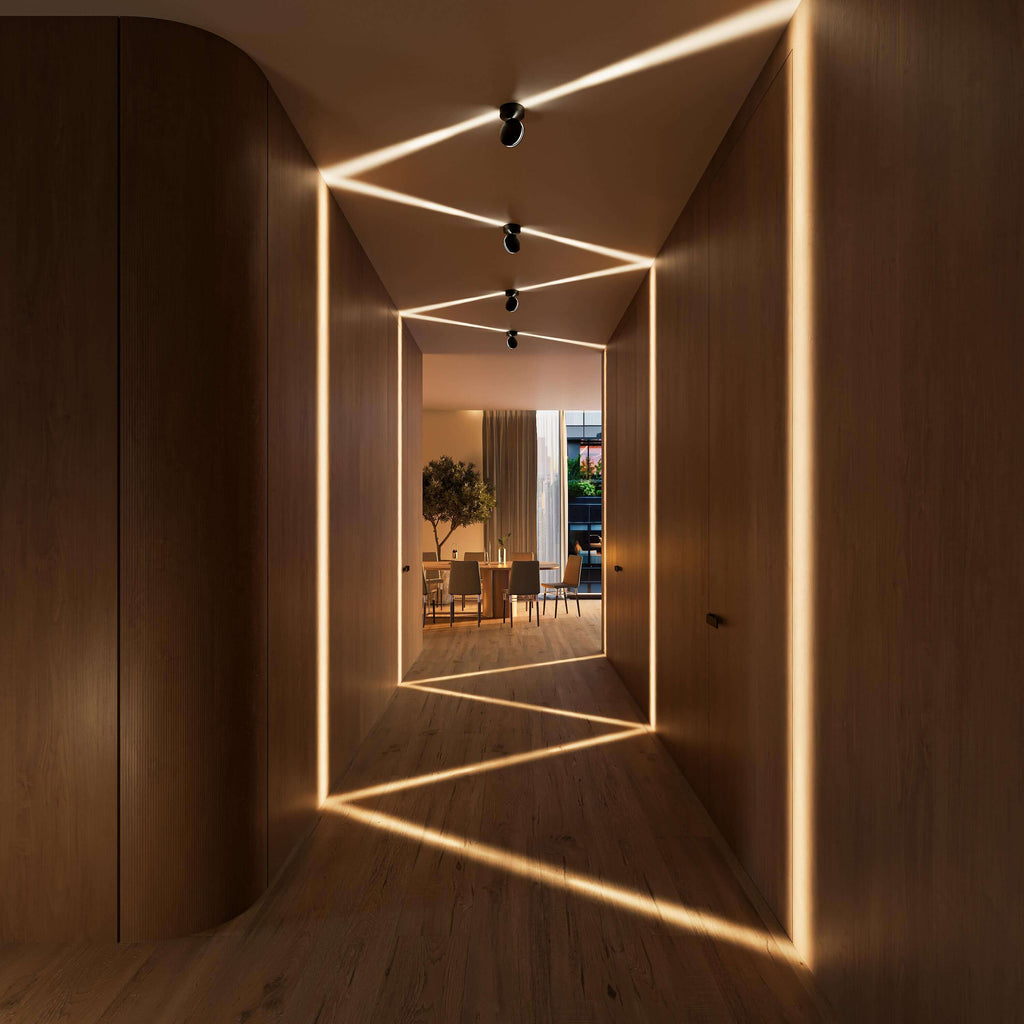 LED-Wandleuchte mit 360° drehbarem Licht und beidseitigem quadratischem Lichteffekt, wasserabweisend