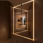 LED-Wandleuchte mit 360° drehbarem Licht und beidseitigem quadratischem Lichteffekt, wasserabweisend