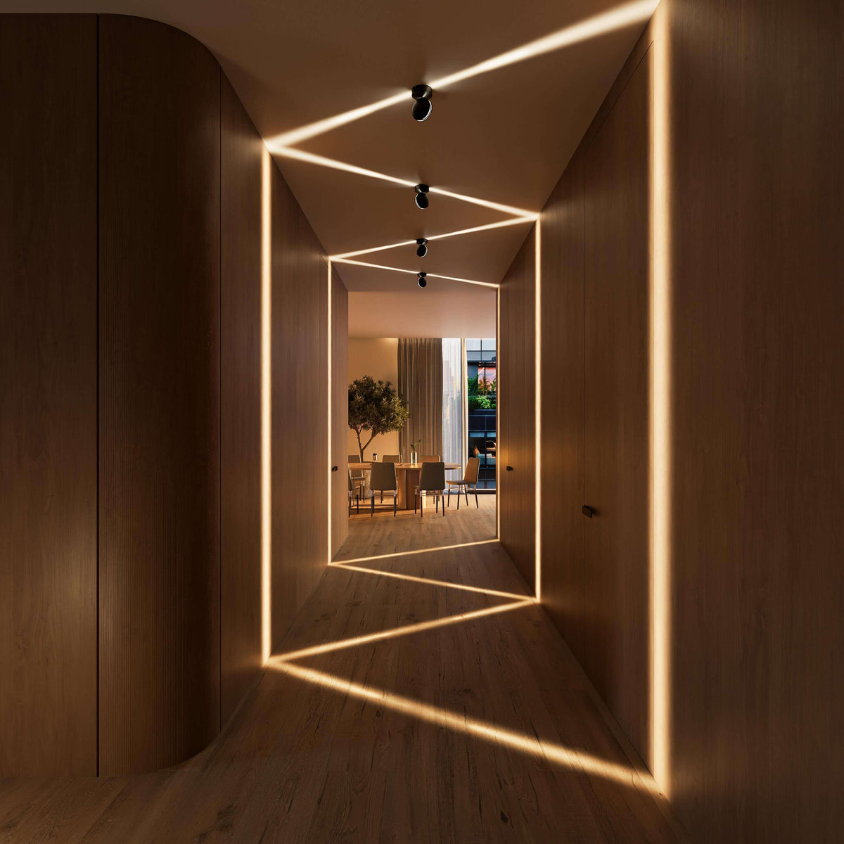 LED-Wandleuchte mit 360° drehbarem Licht und beidseitigem quadratischem Lichteffekt, wasserabweisend