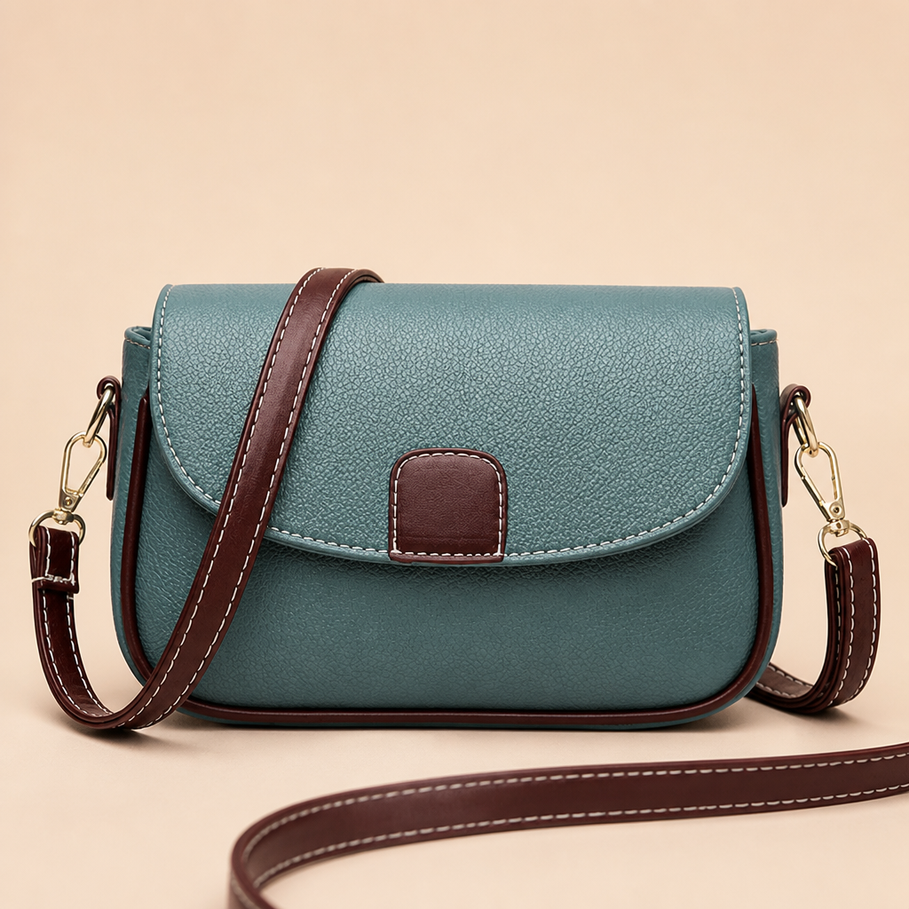 Crossbody-Tasche aus Leder mit Magnetverschluss