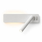 LED-Lesewandleuchte mit schwenkbarem Spot und Ambientelicht, Metall, 2 Schalter