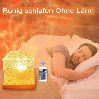 Kristall-Aurora LED-Tischleuchte mit Farbwahl & Fernbedienung – Sanftes Lichtspie