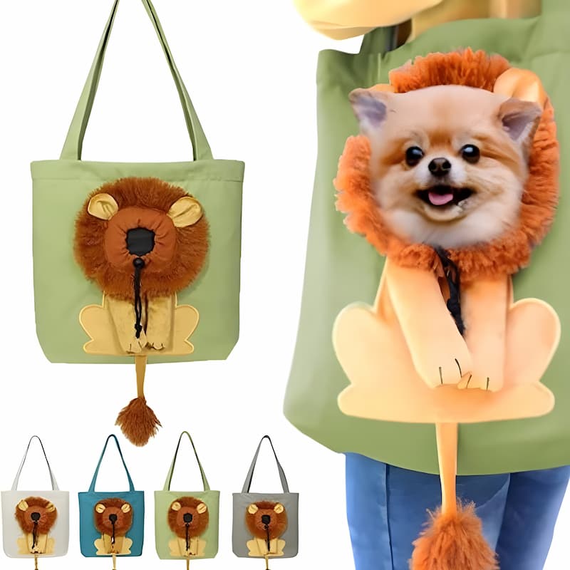 Haustiertasche mit Kopföffnung aus Baumwoll-Canvas
