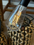 Solar-Laterne aus Wasserhyazinthe mit LED