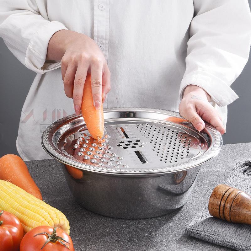 Edelstahl-Küchensieb-Set – Multifunktional zum Waschen, Sieben und Abtropfen