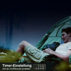 Solar-Ventilator mit Powerbank und LED-Beleuchtung