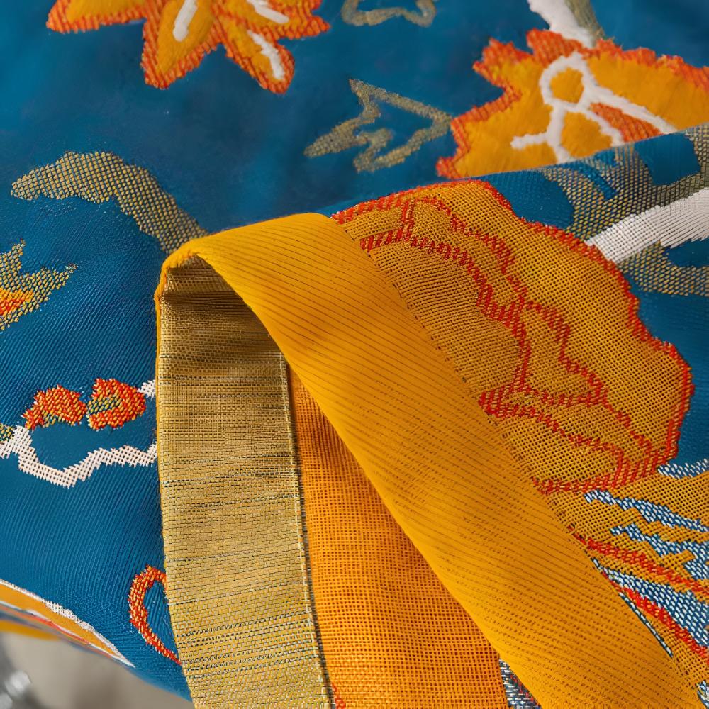 Handtuch mit Kranich-Muster und Blüten – Baumwolle, schnelltrocknend