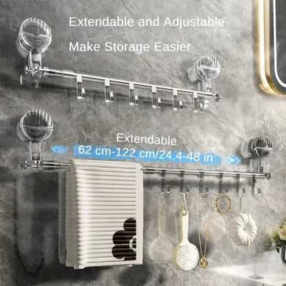 Handtuchhalter | Verstellbar | Werkzeugfreie Montage | Edelstahl