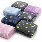 Kinderdecke, im Dunkeln leuchtend, weiches Flanell-Fleece