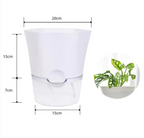 Selbstbewässernder Blumentopf mit integriertem Wassertank