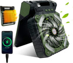 Solar-Ventilator mit Powerbank und LED-Beleuchtung