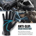 Leder-Touchscreen-Handschuhe mit Kaschmir-Fütterung