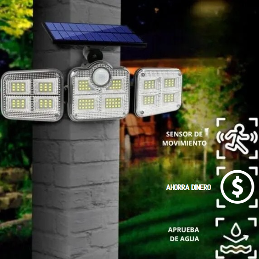 Solar-Aussenstrahler mit Bewegungsmelder – 200W LED Flutlicht