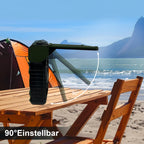 Solar-Ventilator mit Powerbank und LED-Beleuchtung