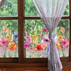 Fensteraufkleber Blumen & Schmetterlinge – Wildblumen-Motiv