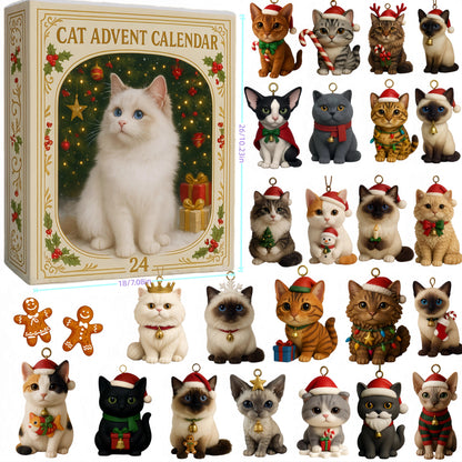Katzen-Adventskalender | Handbemalte Harzfiguren & Überraschungen