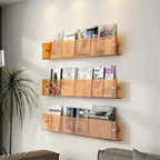 Wandregal für Bücher, Zeitschriften und Schallplatten, wandmontierbar