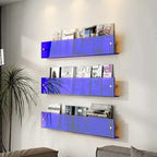 Wandregal für Bücher, Zeitschriften und Schallplatten, wandmontierbar