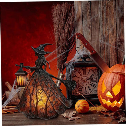 Halloween-Hexenlampe | Stimmungsvolles LED-Licht aus Harz
