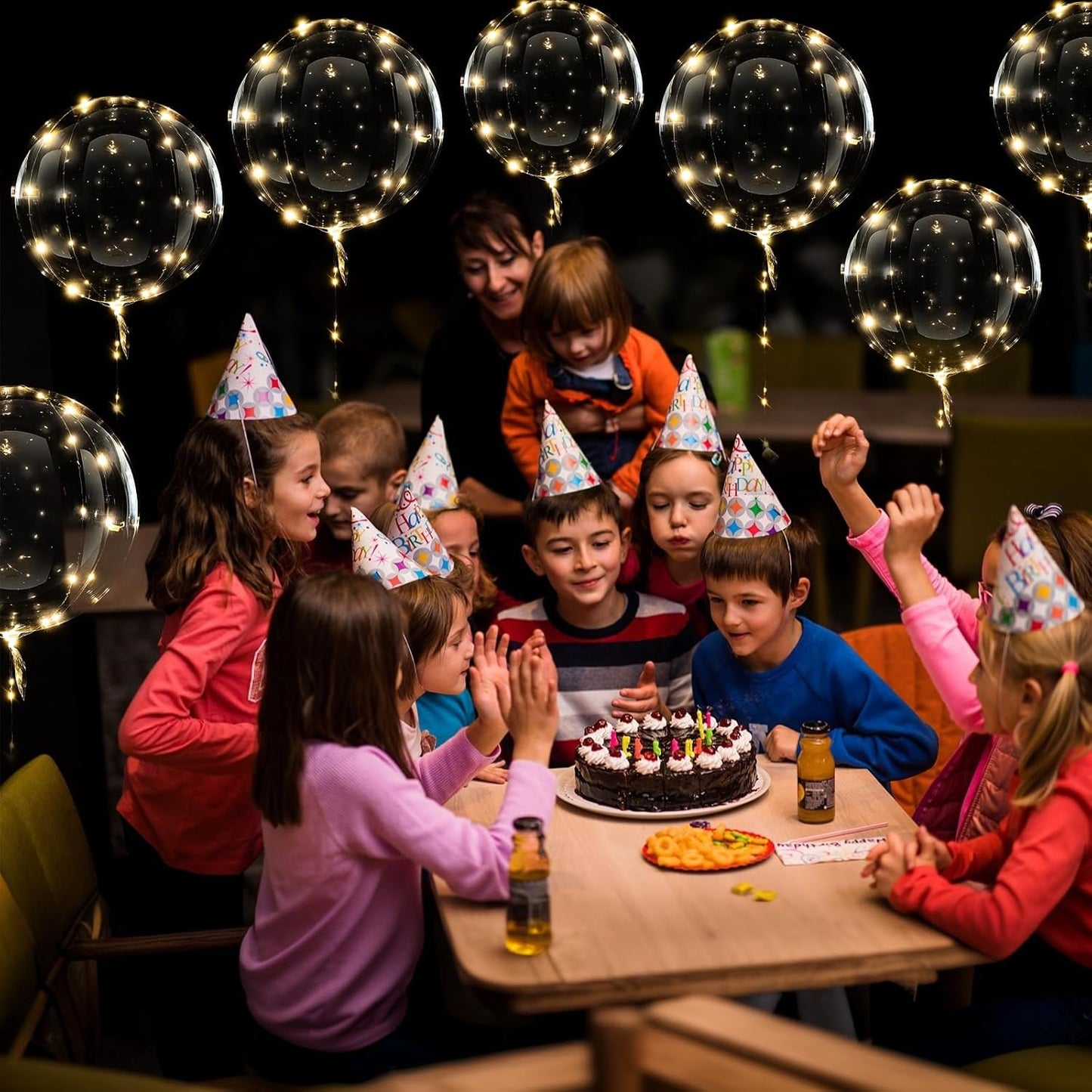 LED-Luftballons in Warmweiß – Stilvolle Lichtdekoration für besondere Anlässe (10er-Set)