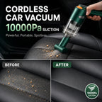 Akku-Handstaubsauger kabellos für Auto und Zuhause, 10.000 Pa, 4.000-mAh-Akku, 30 Minuten Laufzeit