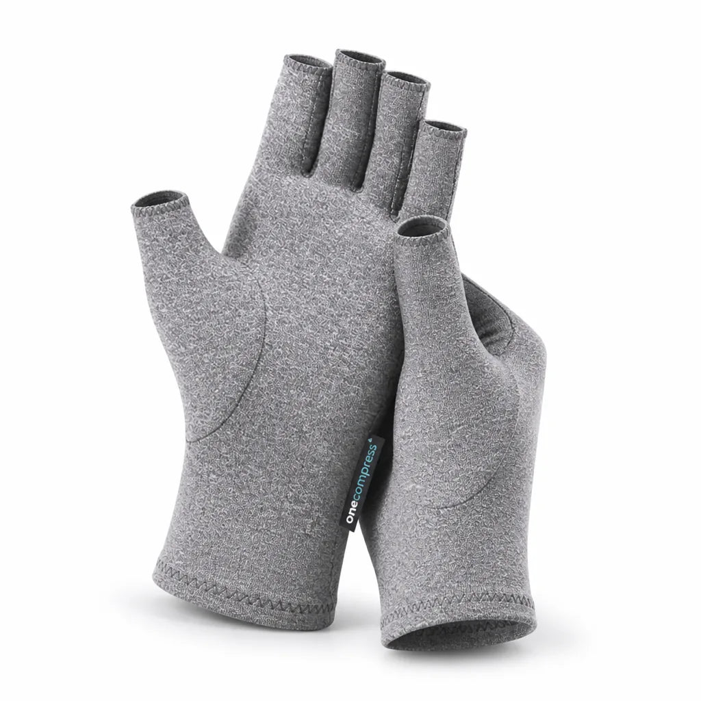 Kompressionshandschuhe mit offenen Fingerspitzen, atmungsaktiv für Alltag und Arbeit