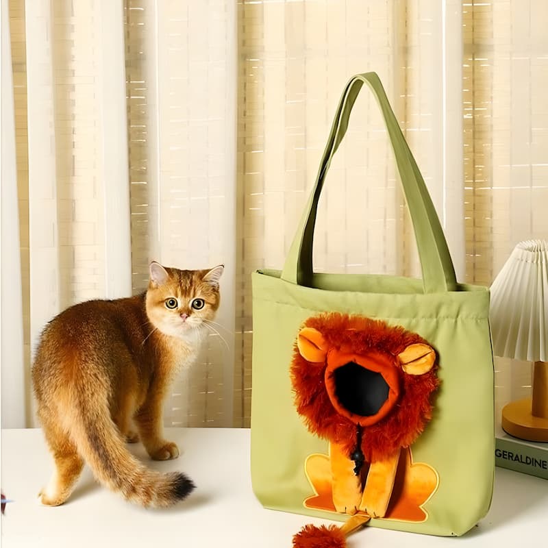 Haustiertasche mit Kopföffnung aus Baumwoll-Canvas