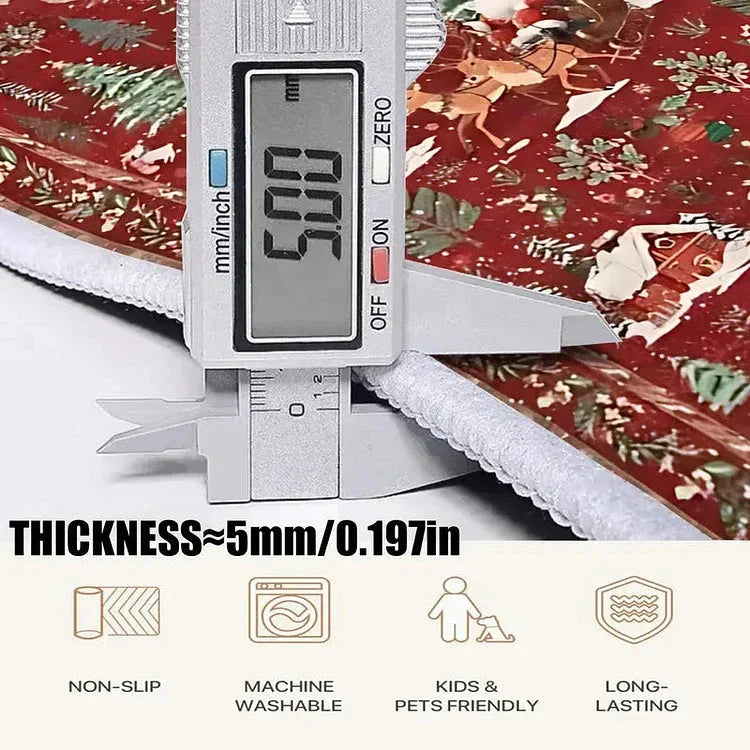Weihnachts-Teppich | Rutschfest & kuschelig, pflegeleicht