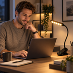 Leselampe LED mit Klemme – dimmbar und 180° drehbar