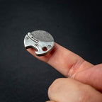 Mini Flaschenöffner Titan mit Damaszener Stahl-Schneide