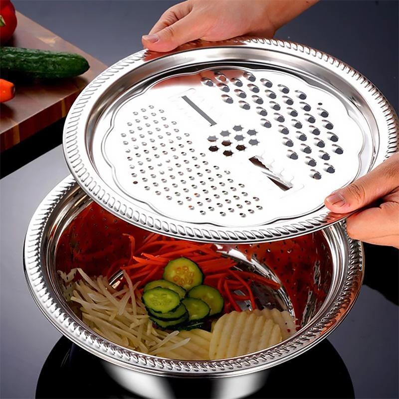 Edelstahl-Küchensieb-Set – Multifunktional zum Waschen, Sieben und Abtropfen