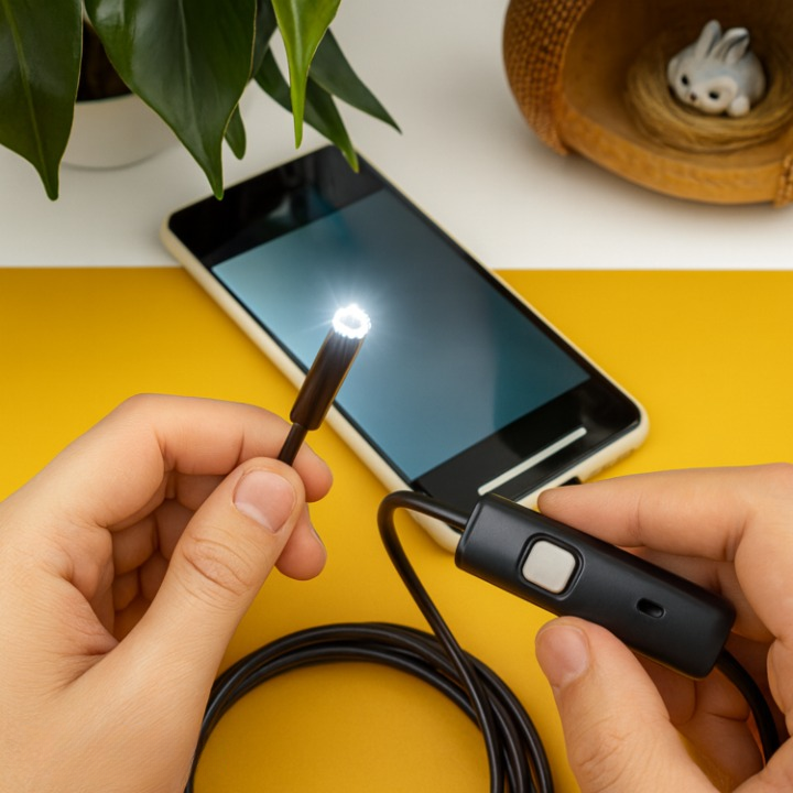 Endoskop-Kamera USB mit LED-Beleuchtung und IP67-Schutz