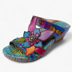 Sandalen mit Blumenverzierung – Bohemian-Stil