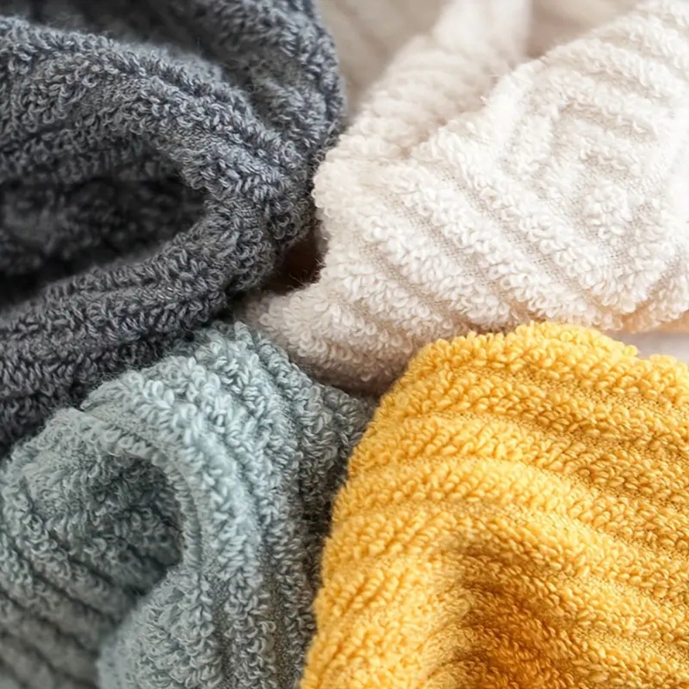 Handtuchset mit Zickzack-Muster – 6-teilig aus 100% Baumwolle