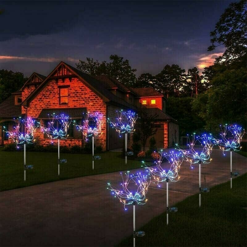 Solar-Gartenleuchte Feuerwerk-Design mit 120 LEDs
