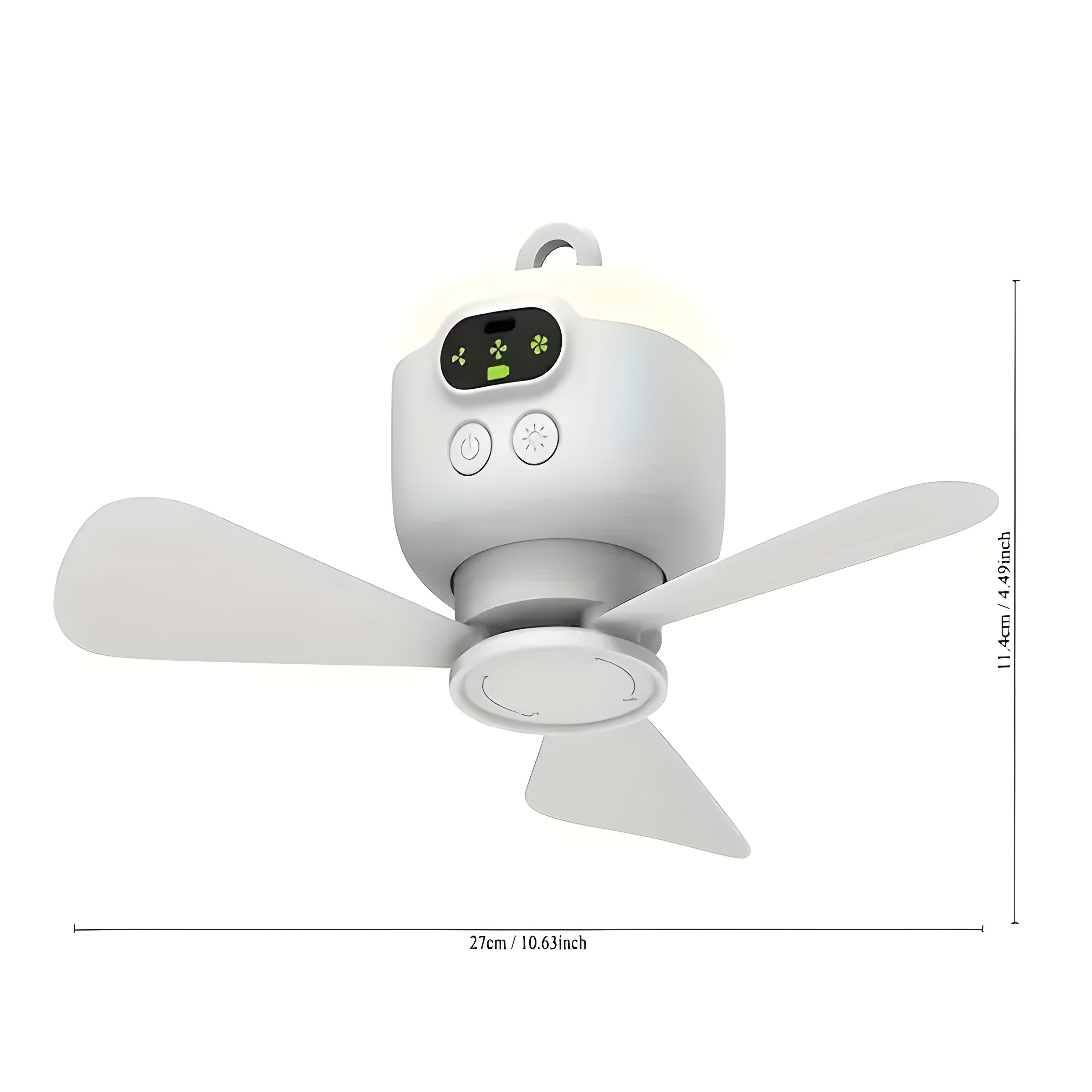 Camping-Ventilator mit LED-Beleuchtung und Fernbedienung
