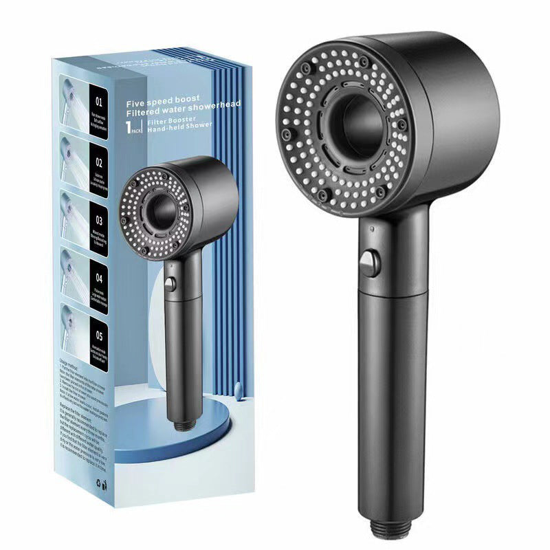 Turbo-Duschkopf mit Luftdrucktechnik – 5 Strahlarten