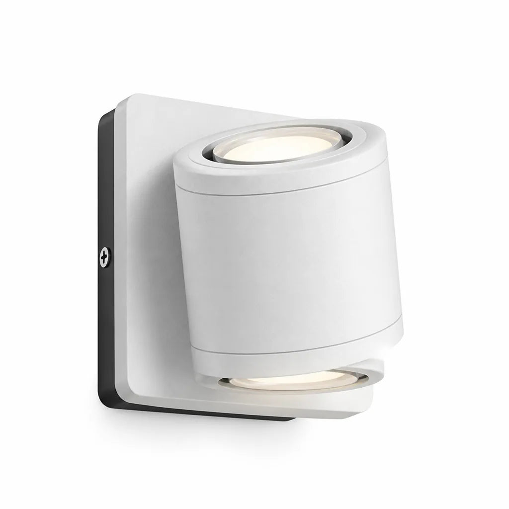 LED-Wandleuchte mit 360° drehbarem Licht und beidseitigem quadratischem Lichteffekt, wasserabweisend