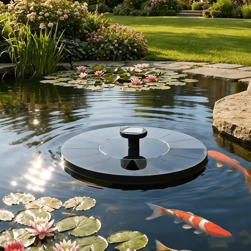 Solar-Springbrunnen mit Wechseldüsen für Garten und Teich