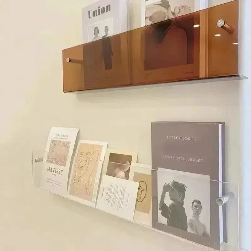 Wandregal für Bücher, Zeitschriften und Schallplatten, wandmontierbar