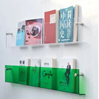 Wandregal für Bücher, Zeitschriften und Schallplatten, wandmontierbar