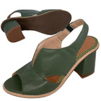 Ledersandalen mit Absatz und Komfortfussbett