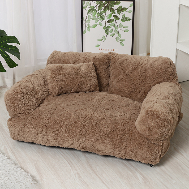 Plüsch Hundebett mit erhöhtem Rand