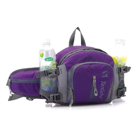 Bauchtasche mit Flaschenhalter, ultraleicht und wasserdicht, rutschfester Sitz