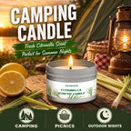 Citronella-Kerze mit Zitronengras-Duft für draussen