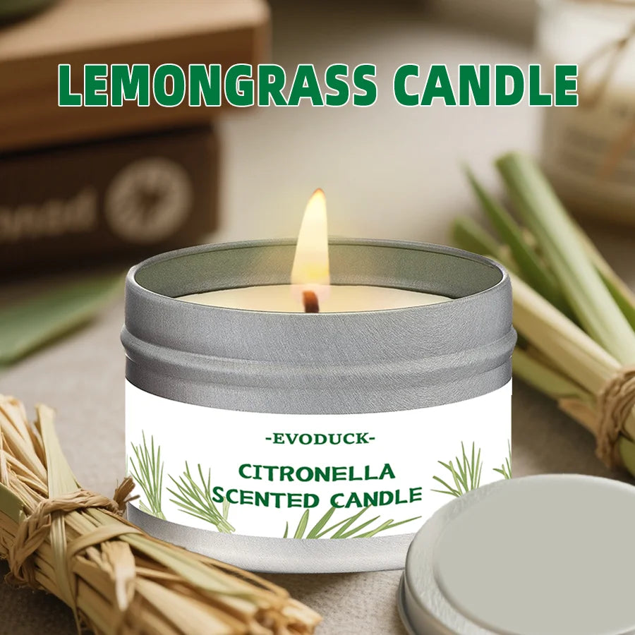 Citronella-Kerze mit Zitronengras-Duft für draussen